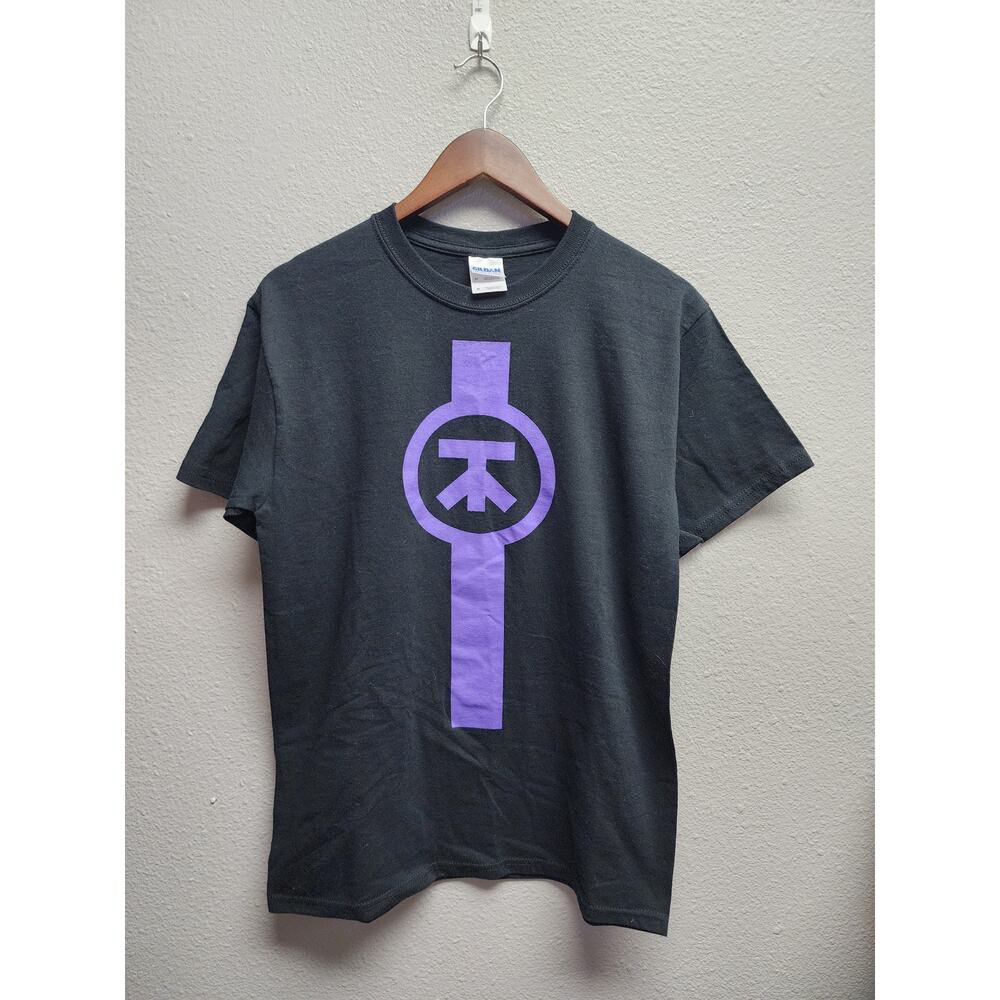 Y2K Twin Method Nu Metal Band Tee Medium Purple Logo Black Shirt